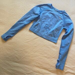 Long Sleeve Athletic Crop, S